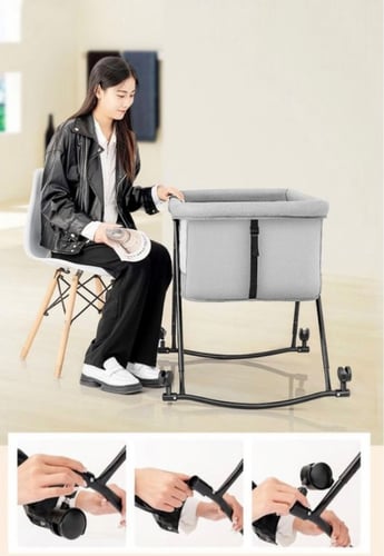 سرير اطفال 3في 1 قابل للطي ومهد وسهل التنقل مع نام...