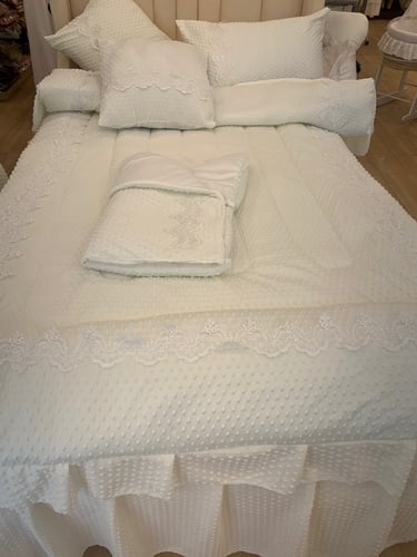 مفرش نفاس 6 قطع قطن رمانه