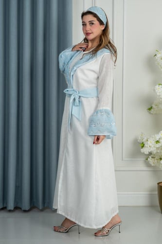 طقم سابع روب نفاس + مدس طفل+ لبس