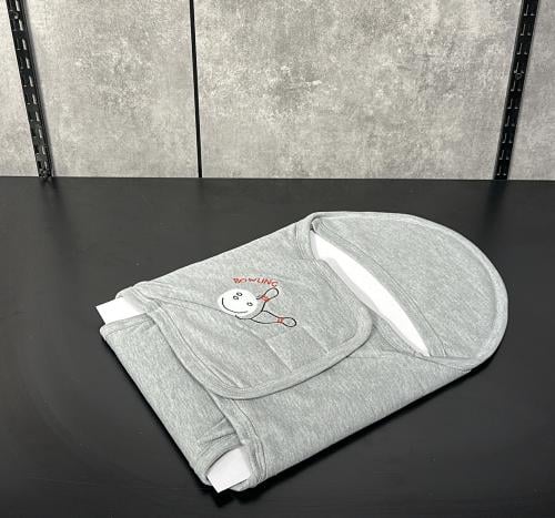 مدس مواليد رمادي قطن 100٪ لاصق