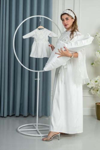 طقم سابع روب نفاس + مدس طفل+ لبس