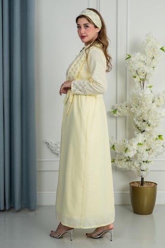 قميص استقبال اللمسه الماسيه - ليموني