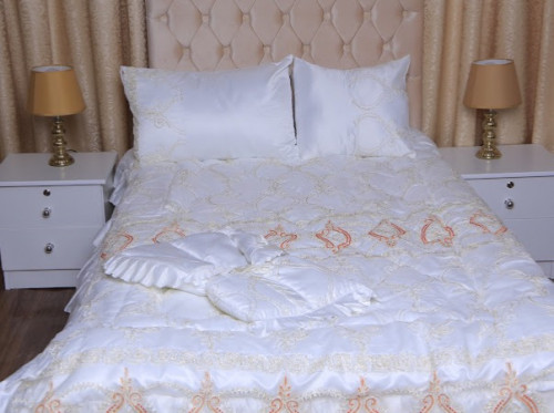 مفرش نفاس 5 قطع دانتيل تركي