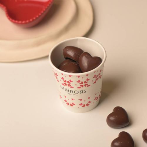 قلوب الشوكلاتة الساخنة (بدون حشوة)