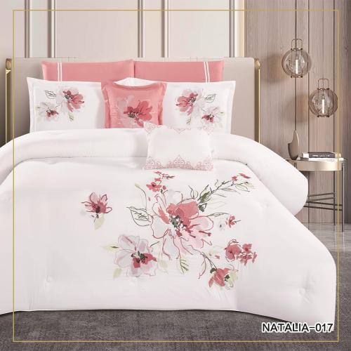 مفرش NATALIA- المزدوج فخامة التطريز وأناقة التفاصي...