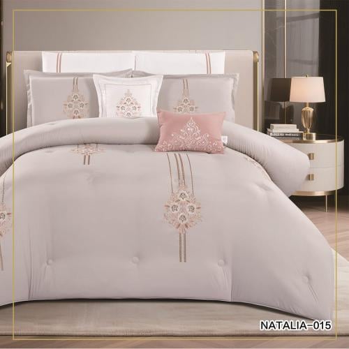 مفرش NATALIA- المزدوج فخامة التطريز وأناقة التفاصي...