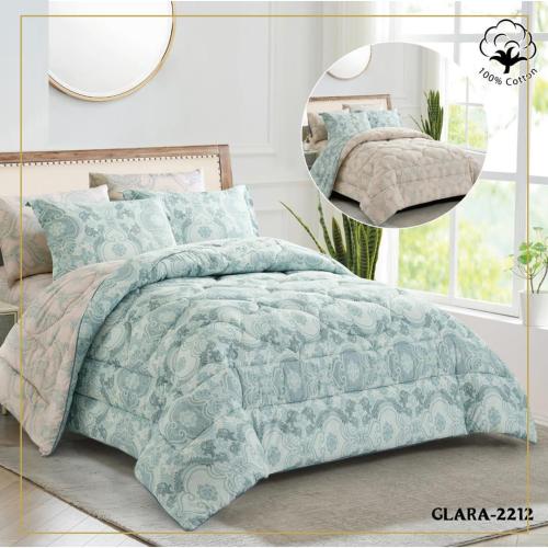 مفرش كلارا 100% قطن طبيعي 4 قطع مفرد