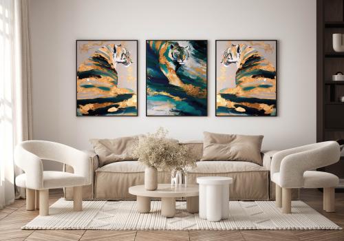 لــوحات ثلاثية - فن تجريدي