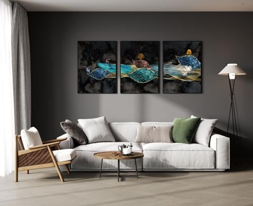 لــوحات ثلاثية - فن تجريدي