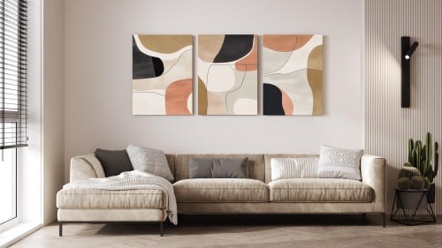 لوحة ثلاثية - فن تجريدي