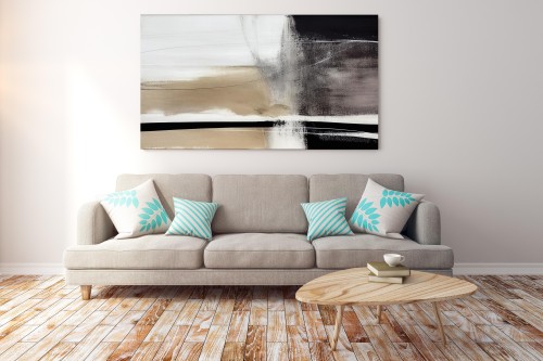 لوحة فن تجريدي - لوحتين في لوحة