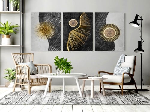 لوحة ثلاثية - فن تجريدي