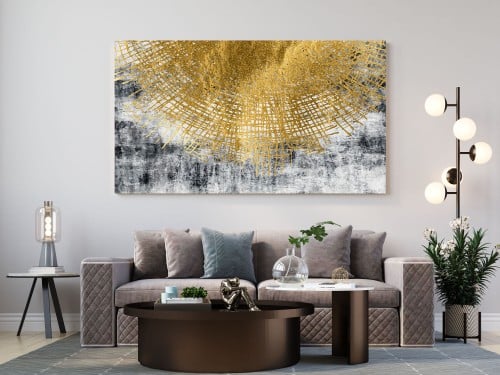 لوحة فن تجريدي - اشراقة الشمس