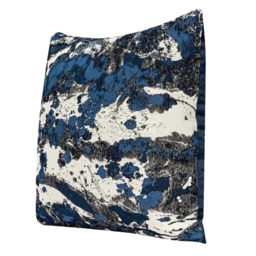 غطاء خدادية فاخر بنقشة تجريدية بدرجات الأزرق