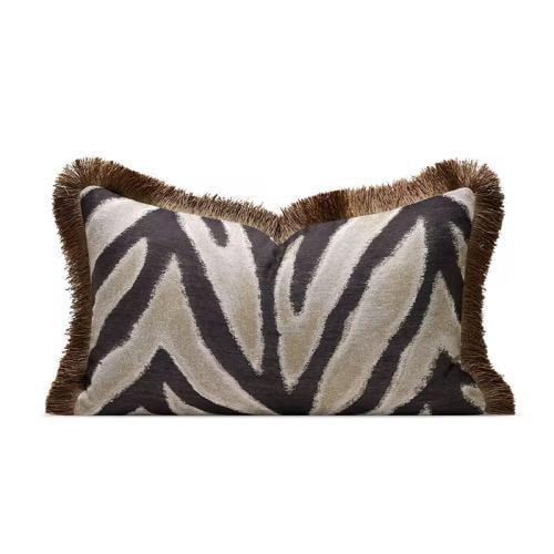 غطاء خدادية زيبرا وحواف بنية هدب