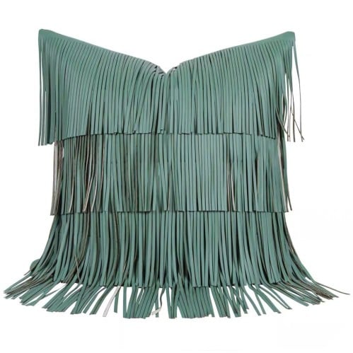 غطاء وسادة فيروزي بتصميم عصري