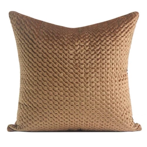غطاء وسادة باللون البرونزي