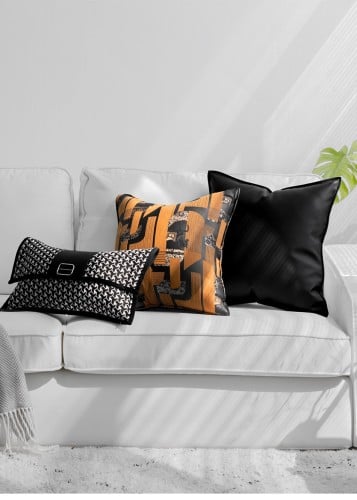 مجموعه اغطيه خداديات اورنج اسود وابيض