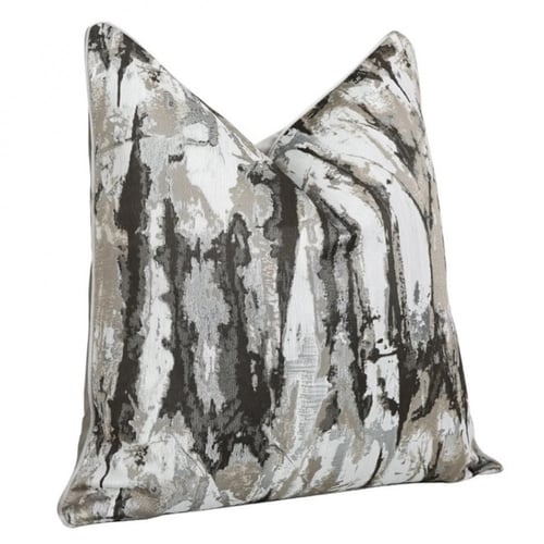 غطاء وسادة مودرن رمادي وبيج