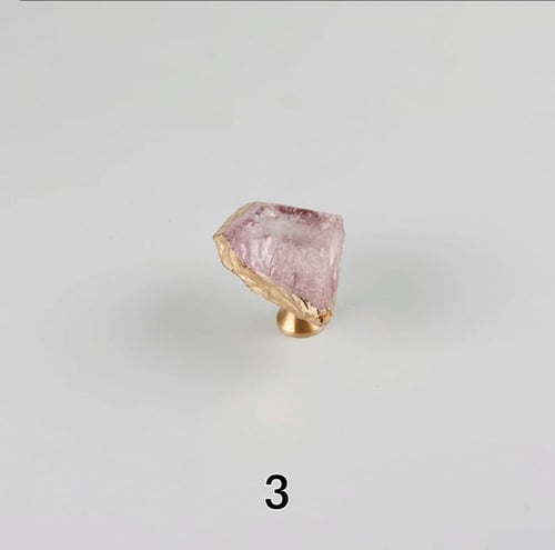 مقابض دواليب احجار كرستال طبيعي بالوان متعدده