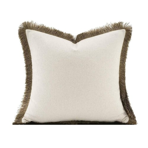 اغطيه مخدات بدرجات البني والبيج