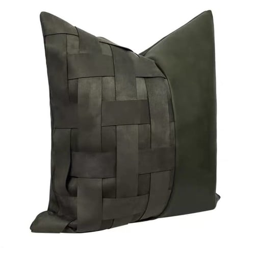 غطاء وسادة زيتي