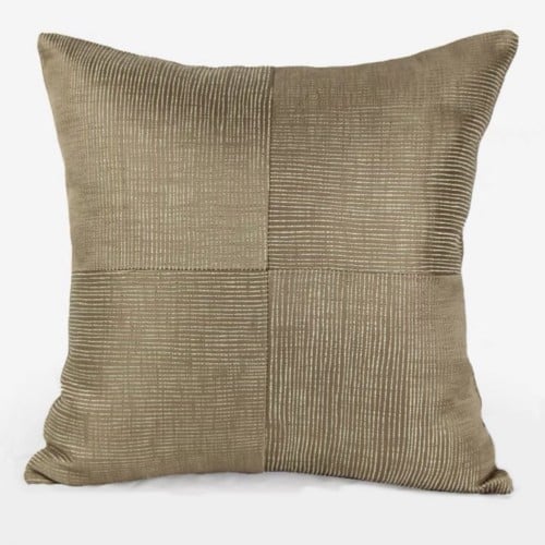 غطاء وسادة بني ذهبي