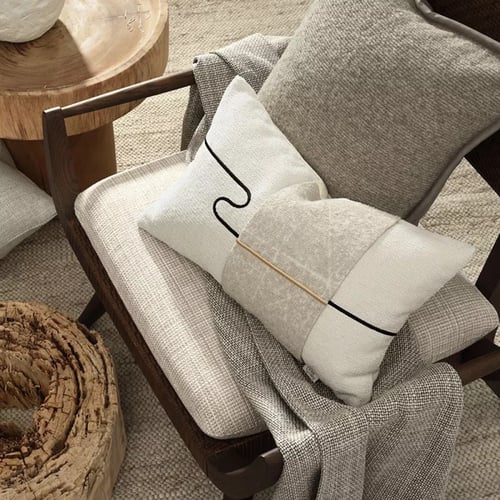 غطاء وسادة بيج مودرن مقاس 30x50cm