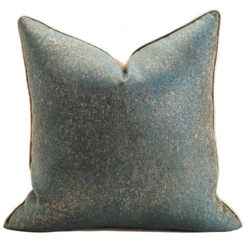 غطاء وسادة اخضر وذهبي