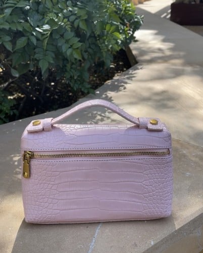 Pink croco bag