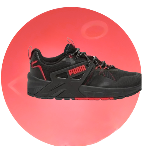 شوز من بوما مقاس 42 اللون اسود وأحمر