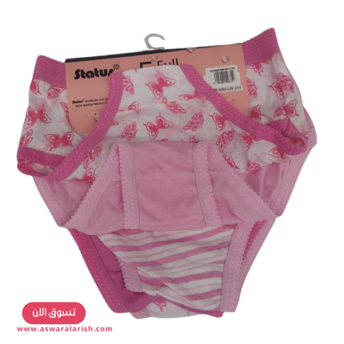 ملابس داخليه نسائيه مقاس L - XL (5قطع)