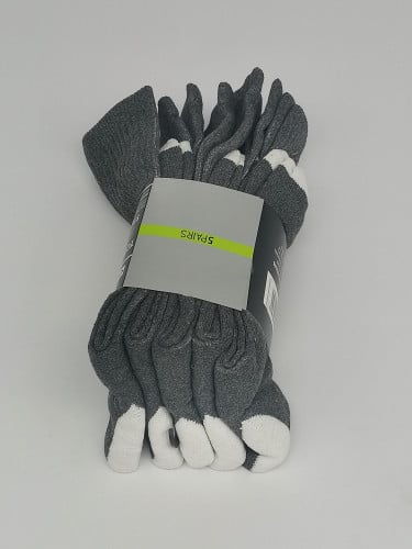 جوارب قطن رجالي 5 أزواج الون رصاصي