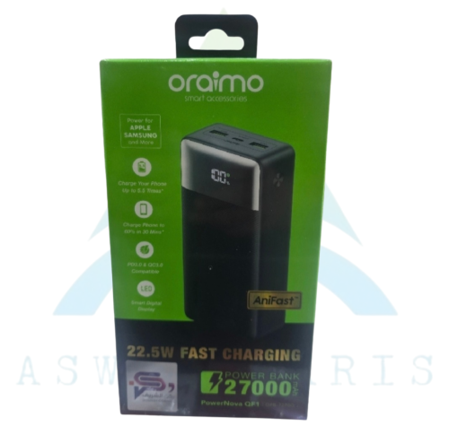 شاحن متنقل بقوة 27000 اورايمو شاشة ديجتل