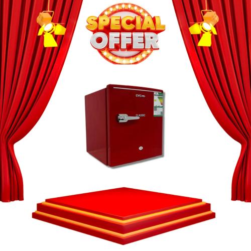 ثلاجة كلاسيك ميني جي في سي برو 48 لتر اللون احمر