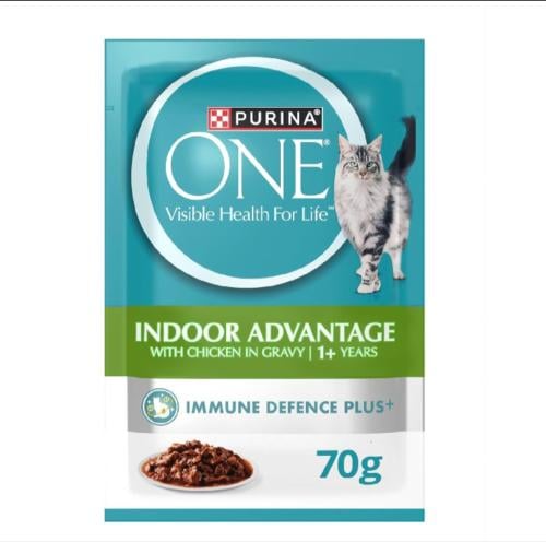 طعام القطط الرطب مع الدجاج من بيورينا وزن 70 جرام