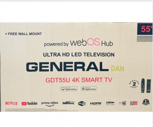 شاشه جينرال دان 55 بوصه سمارت GDY55U