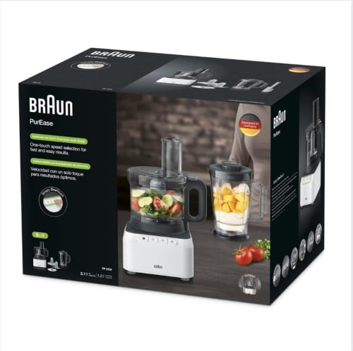 محضر طعام براون لون أبيض، 800 واط، خلاط سعة 1.2 لت...