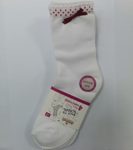 جوارب قطن 4 أزواج من 7 سنه إلى 10سنه