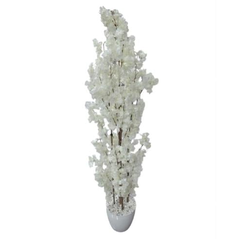 نبات صناعي لون أبيض للزينه