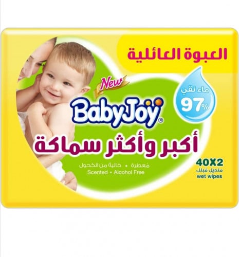 مناديل مبللة معطرة سميكة وكبيرة، 80 منديل مبلل - ع...