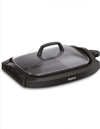 شواية كهربائية بدون دخان من تيفال مع غطاء، بلاستيك...