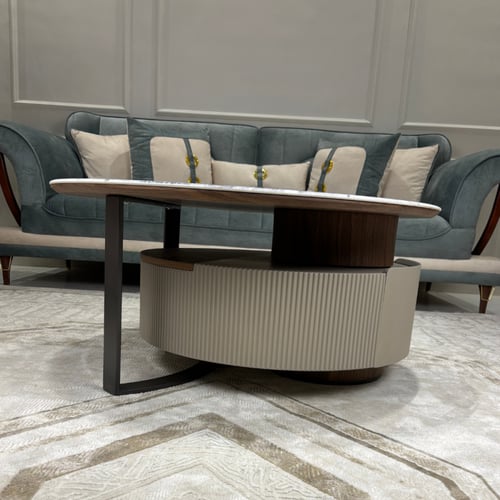 طاولة قهوة دائرية طقم هاغروم