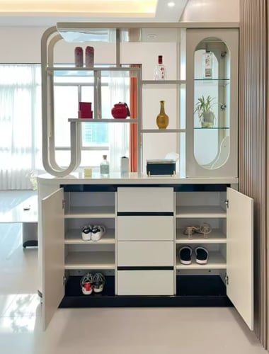 خزانة غرفة المعيشة &بارتيشن سغاريا (اوف وايت)