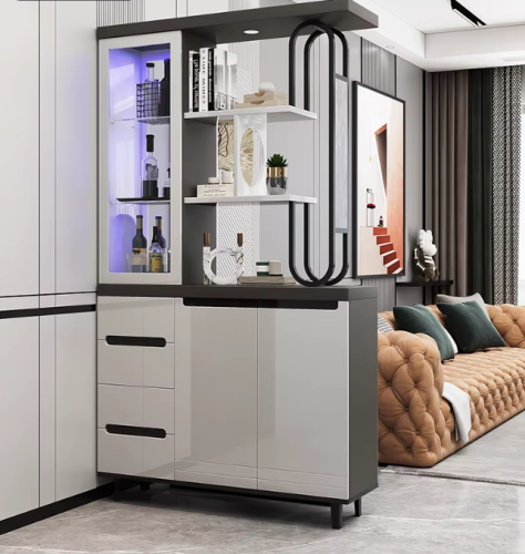 خزانة لون رمادي +بارتيشن ارت قوريني(قري)