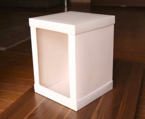 10 بوكسات نكد كيك ابيض 40 * 40 والارتفاع 50 سم