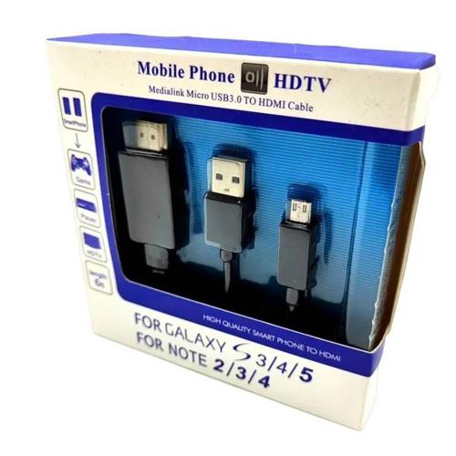 كيبل محول MHL Micro USB 3.0 الي HDMI 1080P FHD TV...