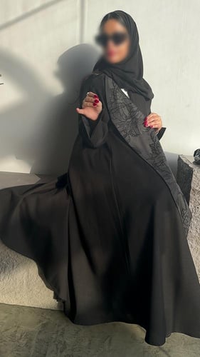 N26 - قصة A - (لون أسود ) اضافة جاكار فرنسي