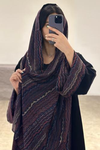 طرحة كشمير (كشمير درجات البرغندي والبنفسجي )