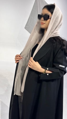 N24 عباية رسمية بقصة معطف (أسود)